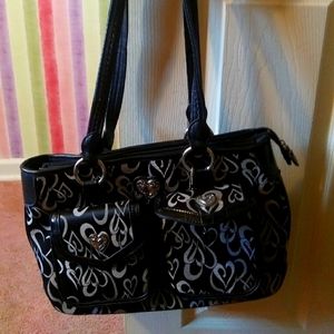 Black heart purse with gorgeous interior